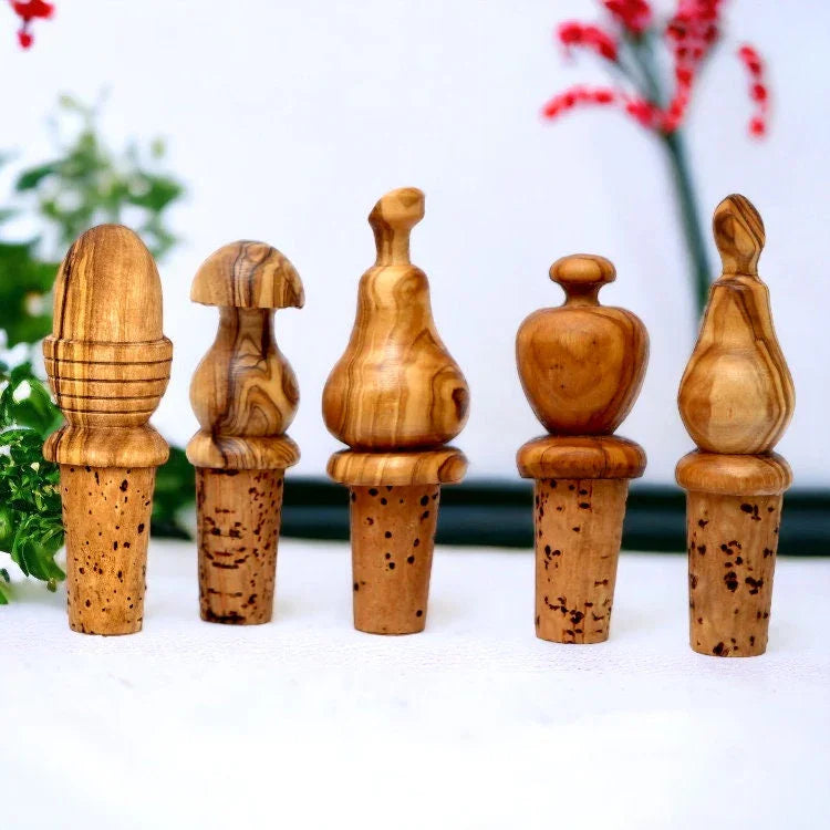 Olive wood wooden bottle stopper handcrafted – handcrafted, natural design