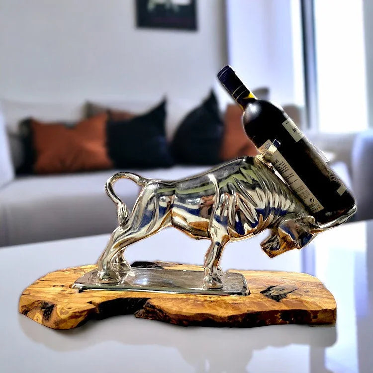Bull bottle holder with handcrafted – handcrafted and natural design