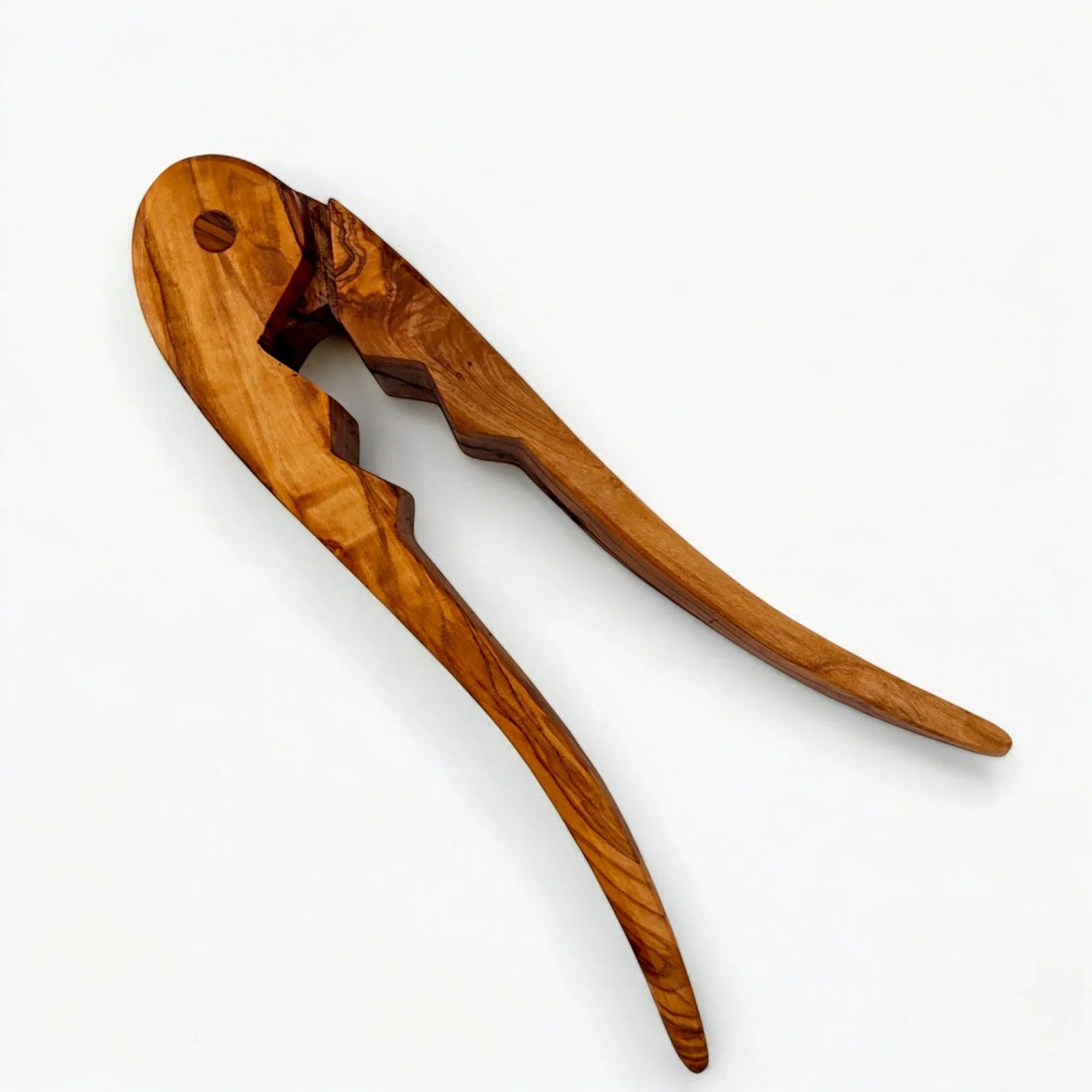Olive wood clamp nutcracker – handcrafted, natural design