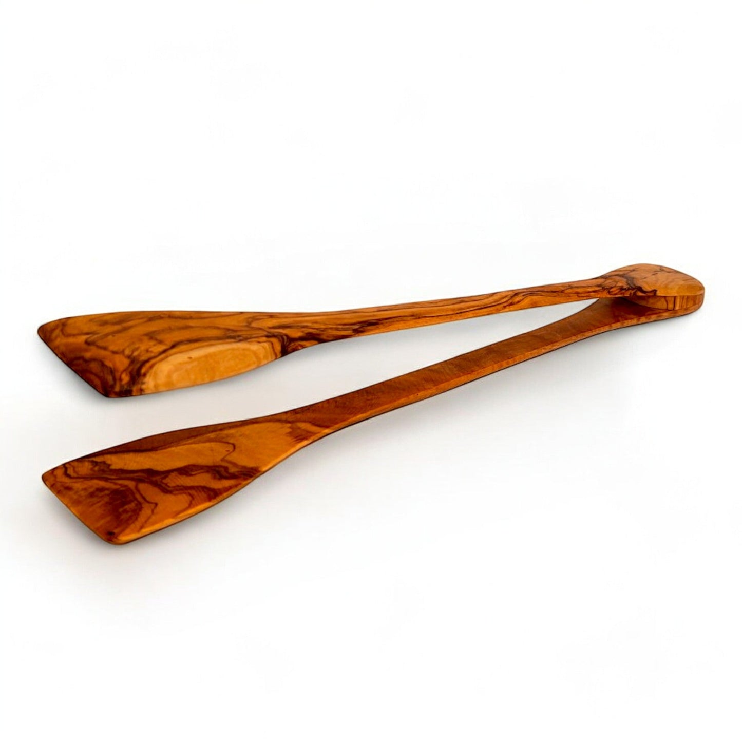 Olive Wood Handcrafted Wooden Salad Tongs