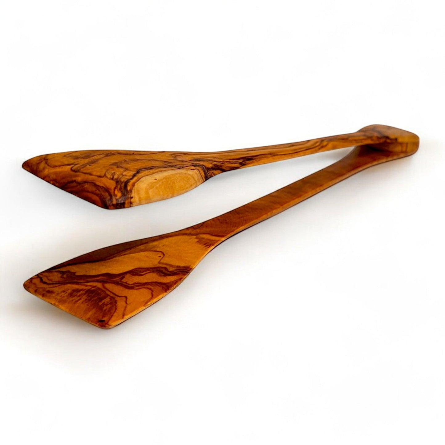 Olive Wood Handcrafted Wooden Salad Tongs