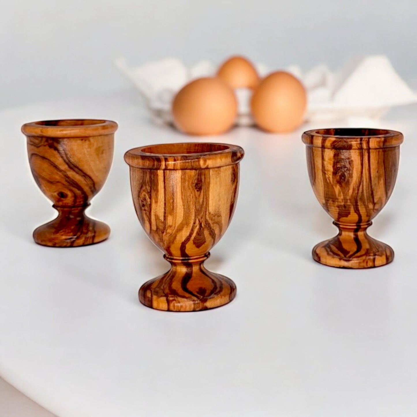 Olive Wood Egg Cup, decor, table accessories