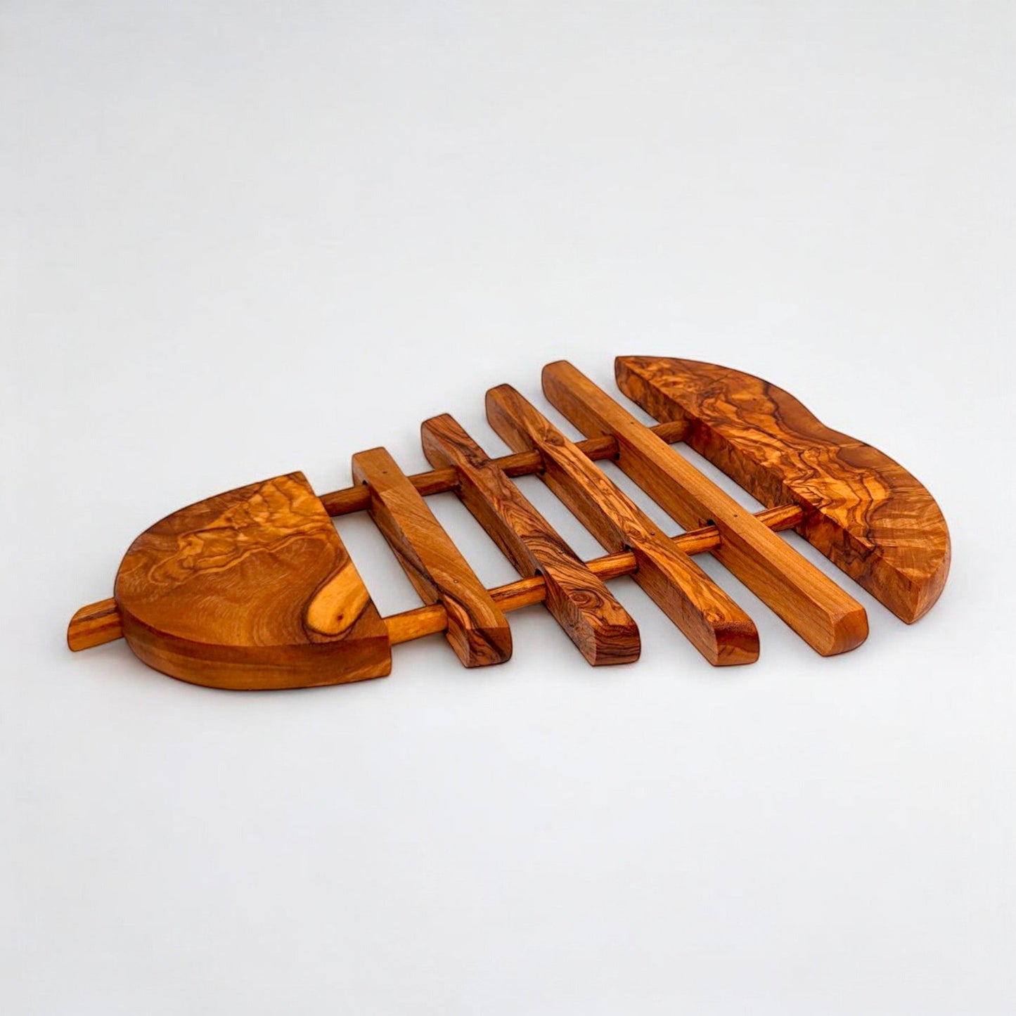 Olive Wood Pear Pan Coaster 21 cm