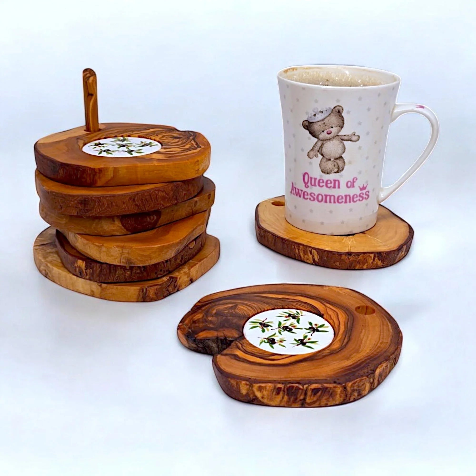 Ceramic coaster set of 6 – handcrafted and natural design
