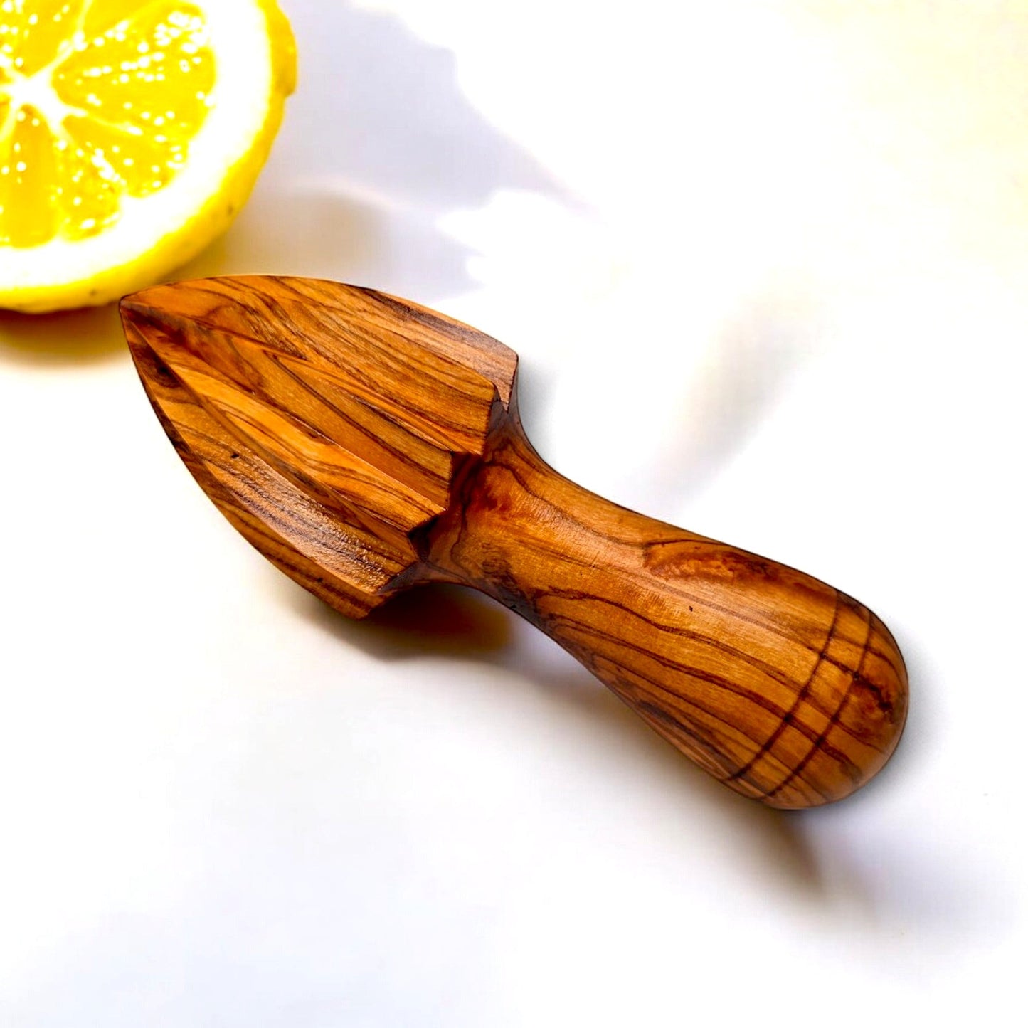 Olive Wood Hand Crafted Wooden Lemon Lime Orange Fruit Juicer | 10 cm | Kitchen Utensil Gadget