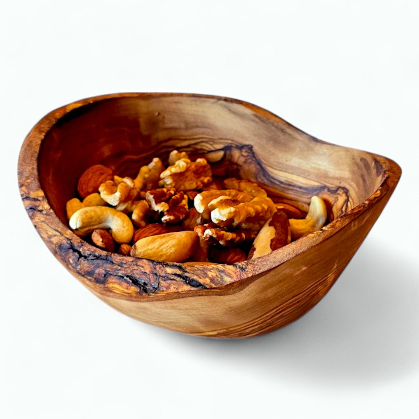 Olive Wood Natural Shape Rustic Hand Carved Snack/Side Bowl