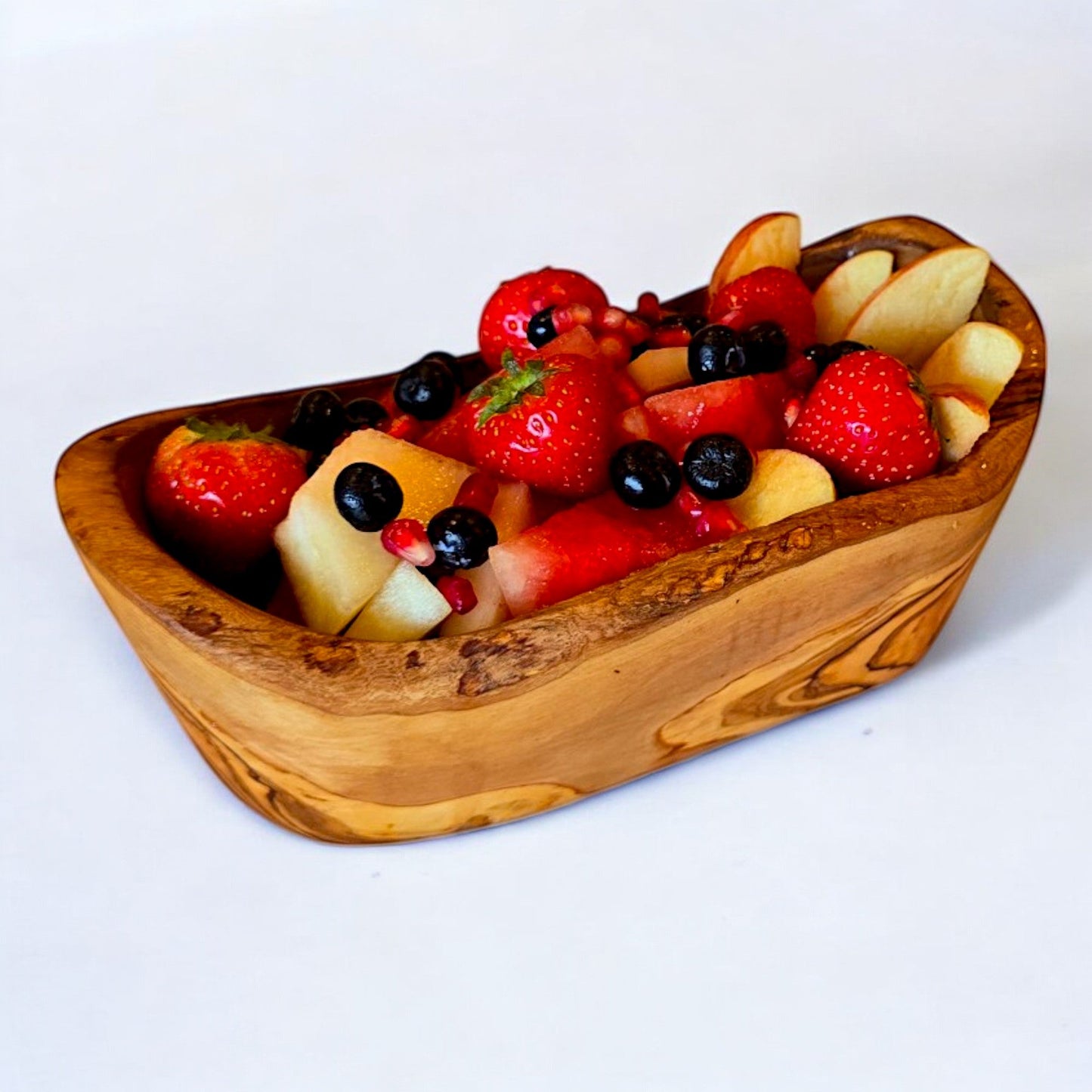 Olive Wood Rustic Hand Carved Bowl 18 cm, rustic bowl, salad bowl, fruit bowl, handmade, gift