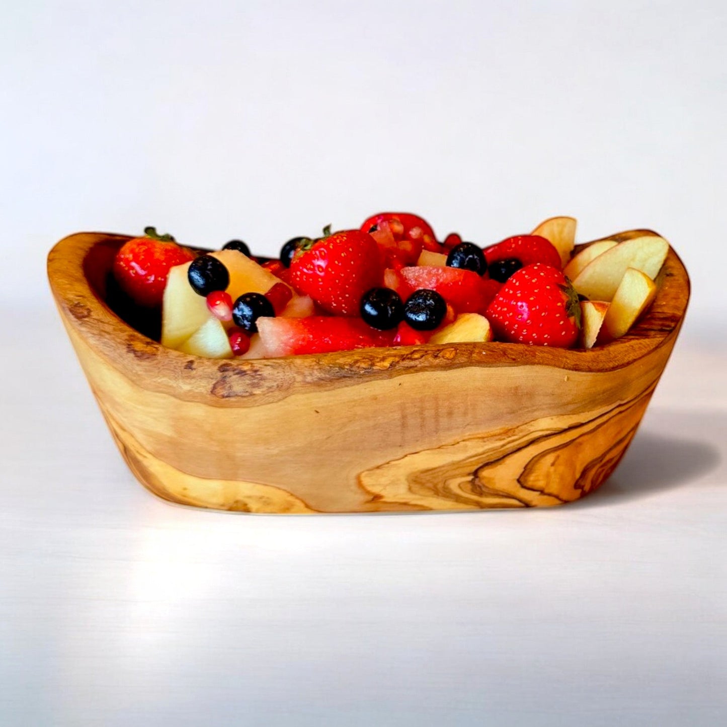 Olive Wood Rustic Hand Carved Bowl 18 cm, rustic bowl, salad bowl, fruit bowl, handmade, gift