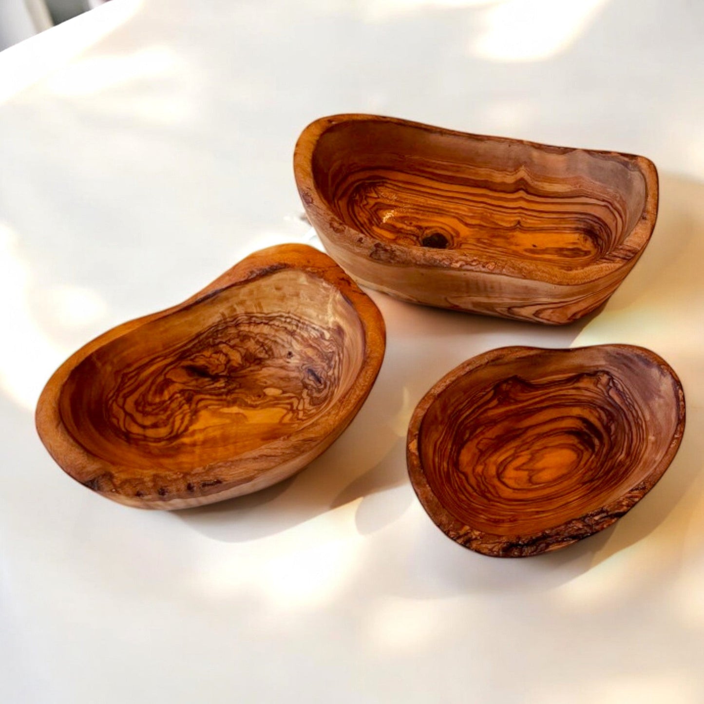 Olive Wood Rustic Hand Carved Bowl 18 cm, rustic bowl, salad bowl, fruit bowl, handmade, gift