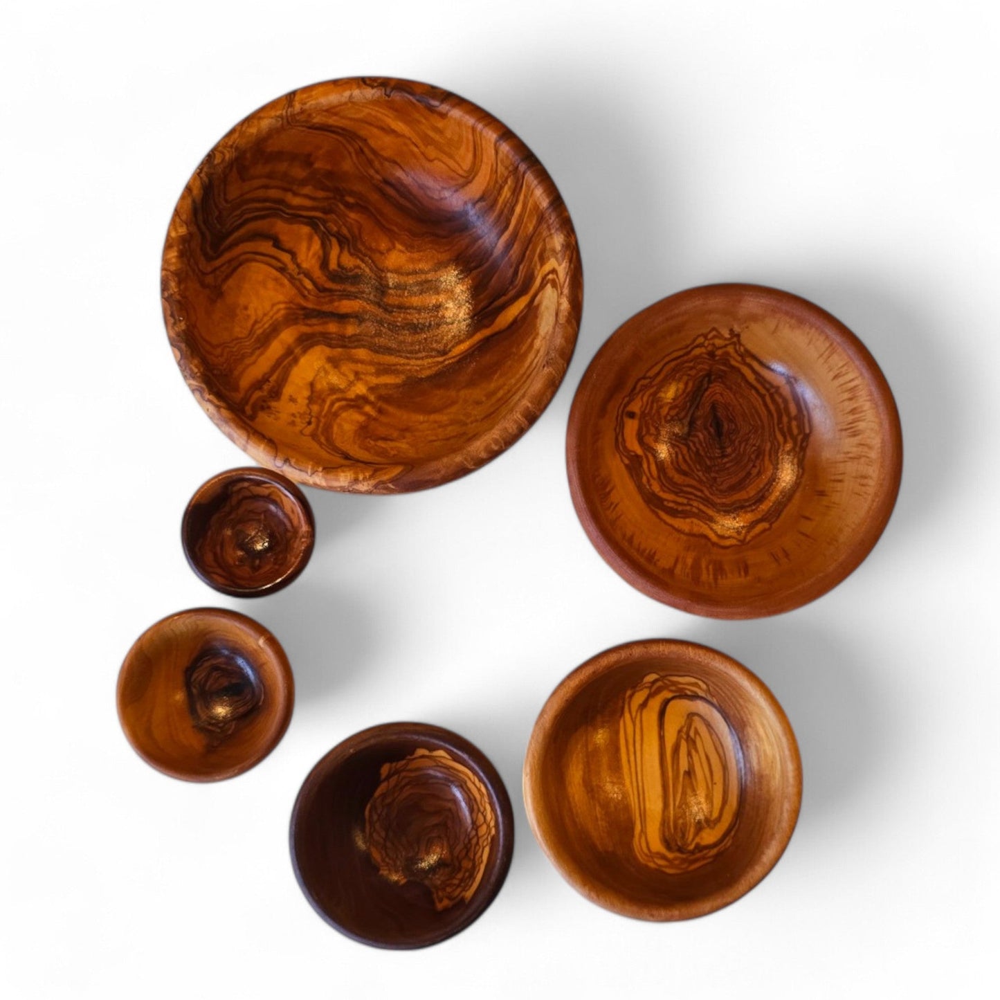 Olive Wood Bowl Set of 6 Small Bowls