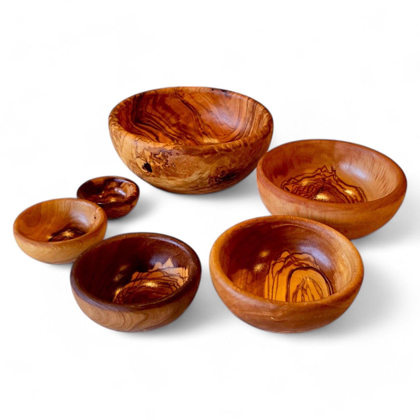 Olive Wood Bowl Set of 6 Small Bowls