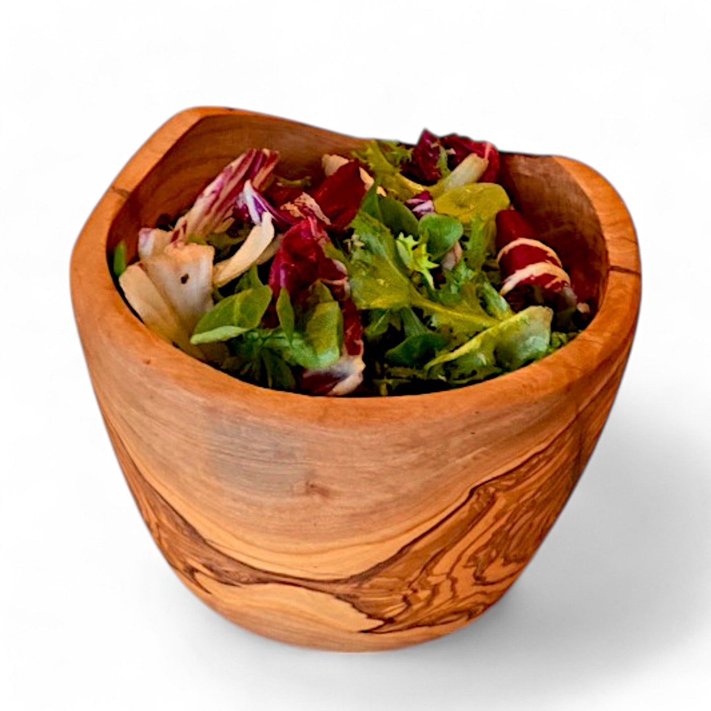 Natural Shaped Olive Wood Rustic Salad Bowl