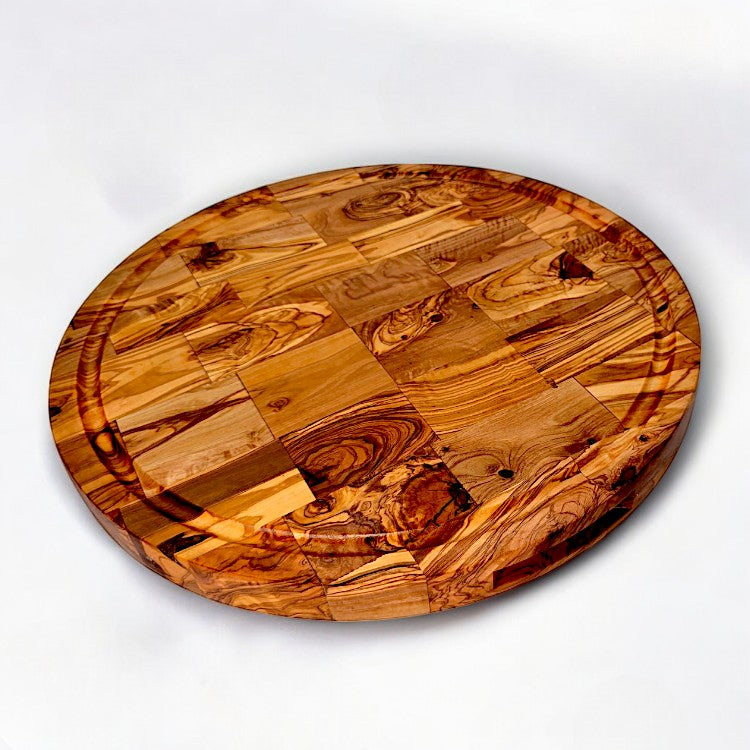 Olive Wood Round End Grain Cutting Board 30 | 40cm