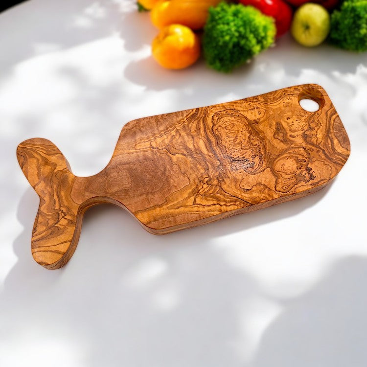 Fish Shaped Olive Wood Serving Board