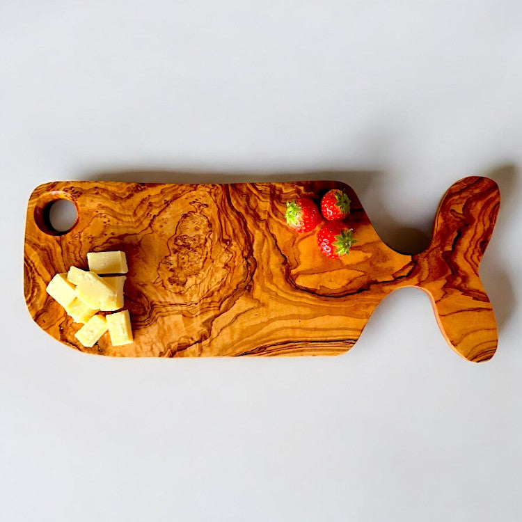 Fish Shaped Olive Wood Serving Board