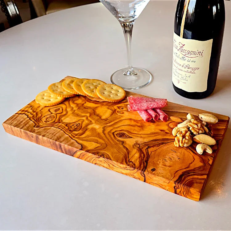 Olive wood rectangular end grain chopping – handcrafted, natural design