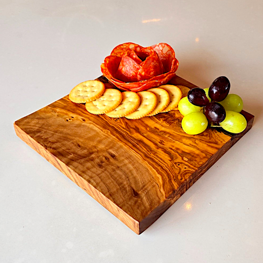 Square Olive Wood Chopping Board