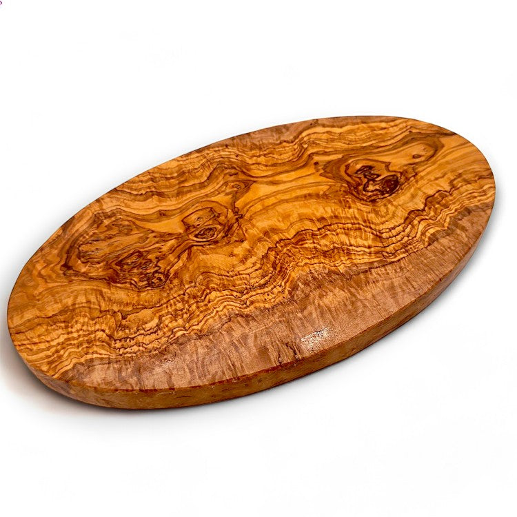 Olive Wood Round Wooden Chopping/Cutting/Charcuterie/Cheese Board Serving Platter | Various Sizes