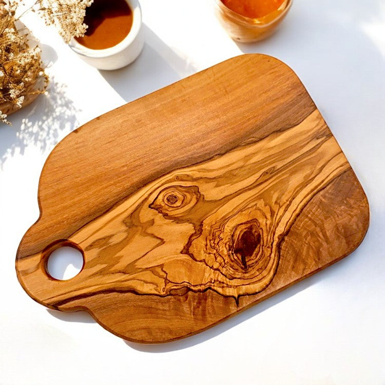 Olive Wood Cutting Board with Hanging Hole