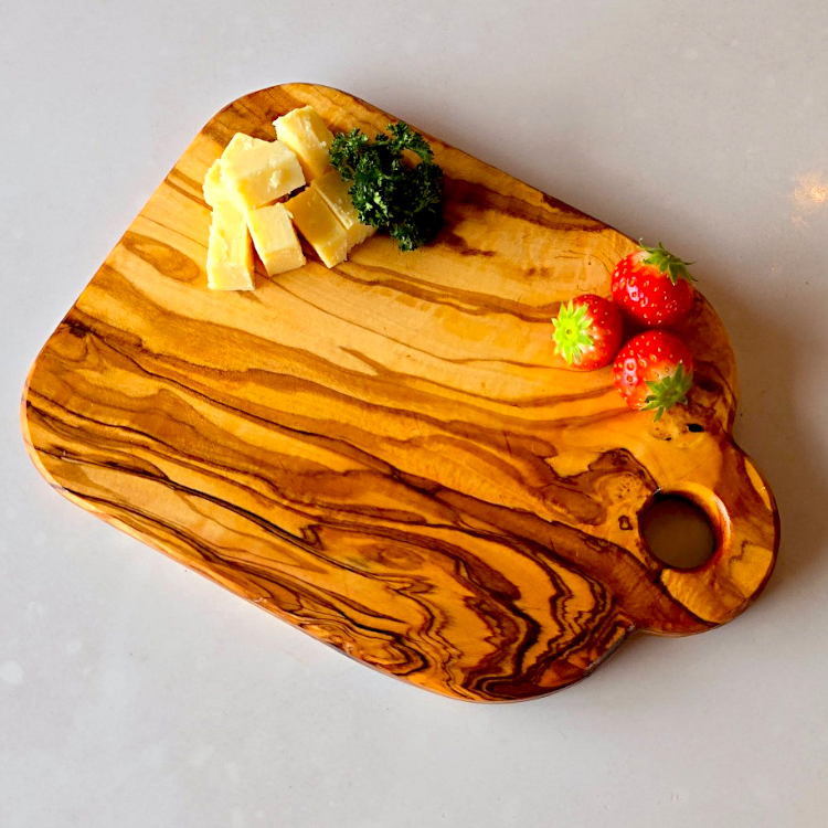 Olive Wood Cutting Board with Hanging Hole