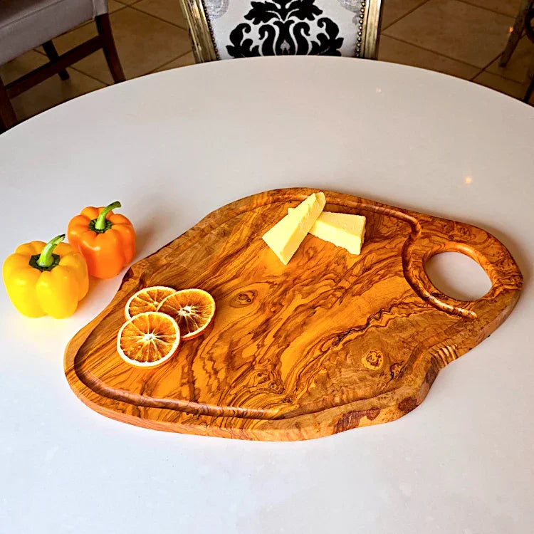 Olive wood large solid irregular shape – handcrafted, natural design