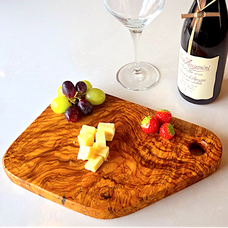 Olive Wood Cutting Board with Hole