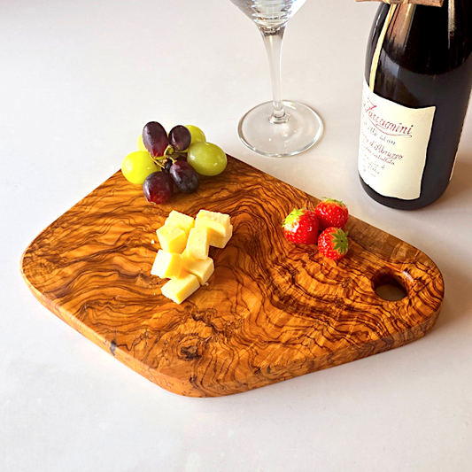 Olive Wood Cutting Board with Hole