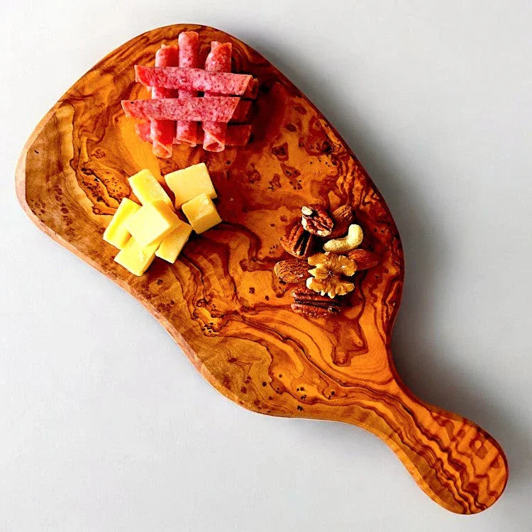 Olive wood small charcuterie board wooden – handcrafted, natural design