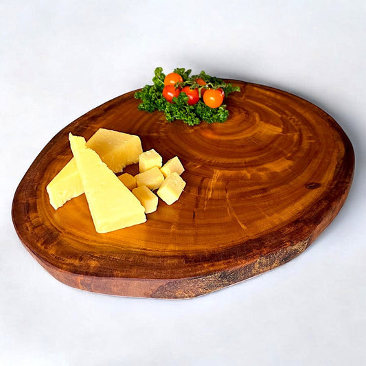 Rustic Round Olive Wood Cutting Board