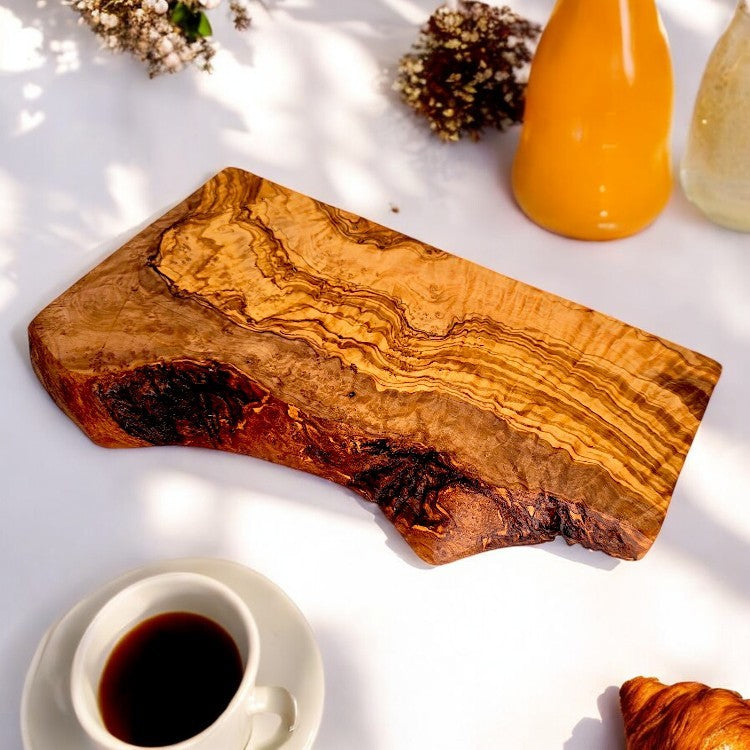 Olive Wood Handcrafted Wooden Charcuterie Cutting/Chopping/Cheese Board Solid Thick Serving Platter