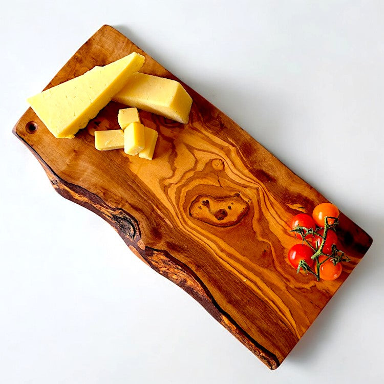 Olive Wood Handcrafted Wooden Charcuterie Cutting/Chopping/Cheese Board Solid Thick Serving Platter