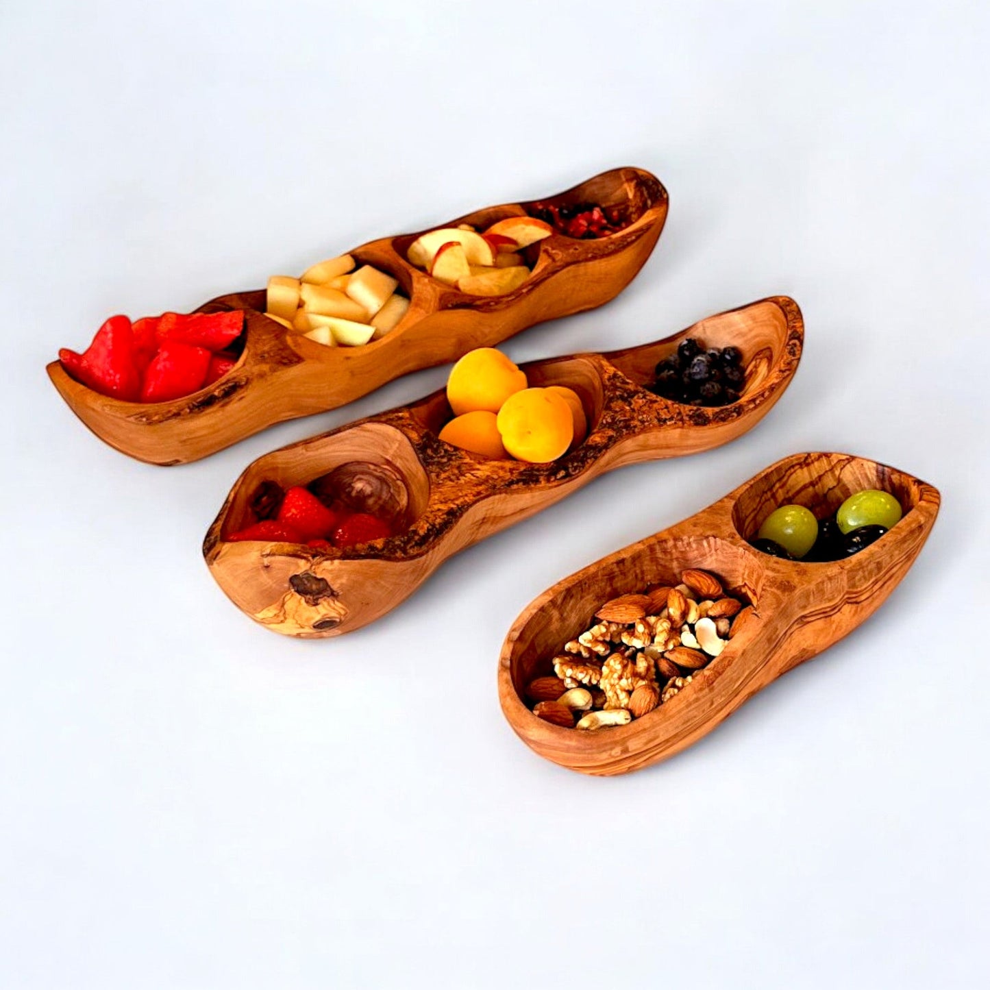 Olive Wood Antipasti Dish 2 | 3 | 4 Sections | Set