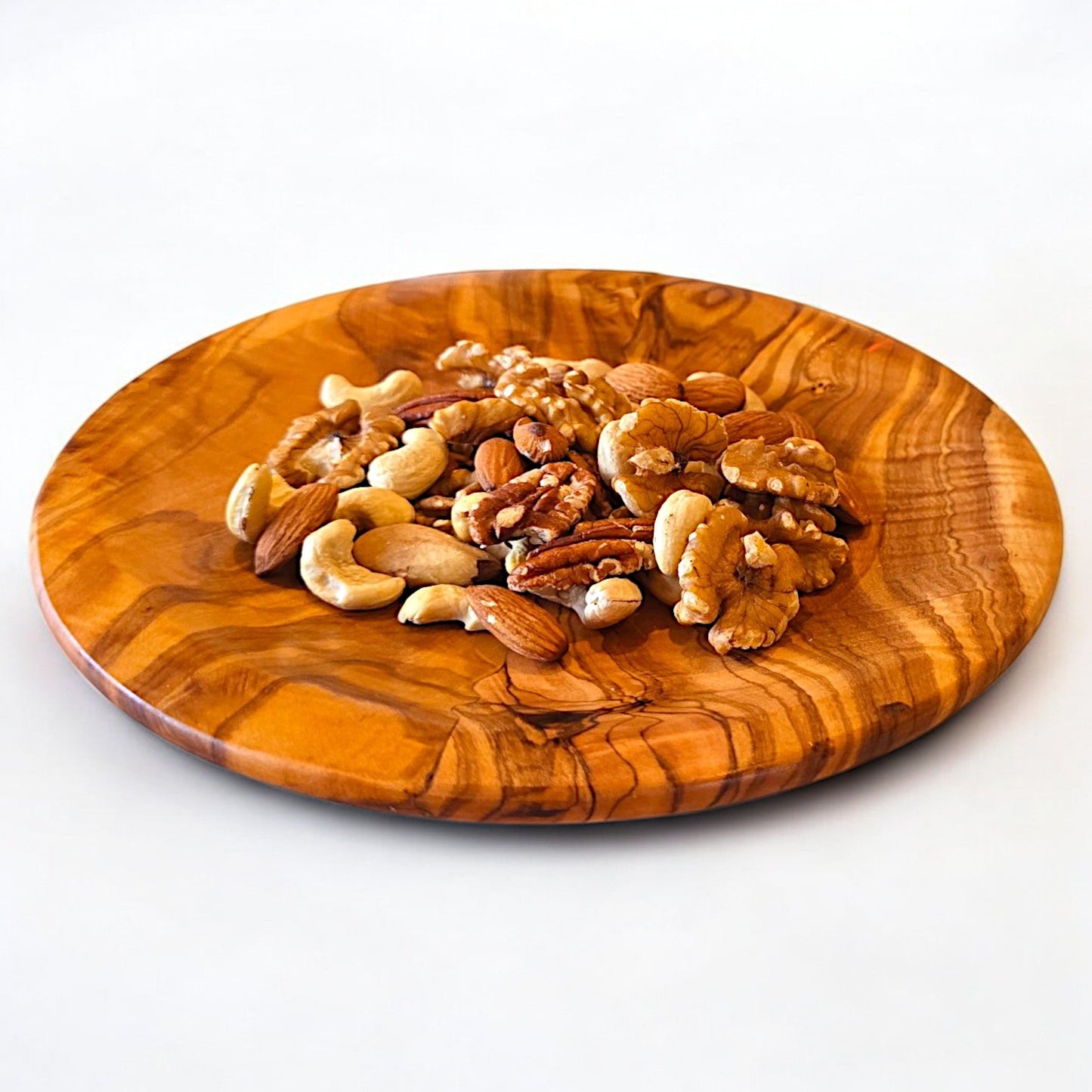 Set of 3 Olive Wood Wooden Plates