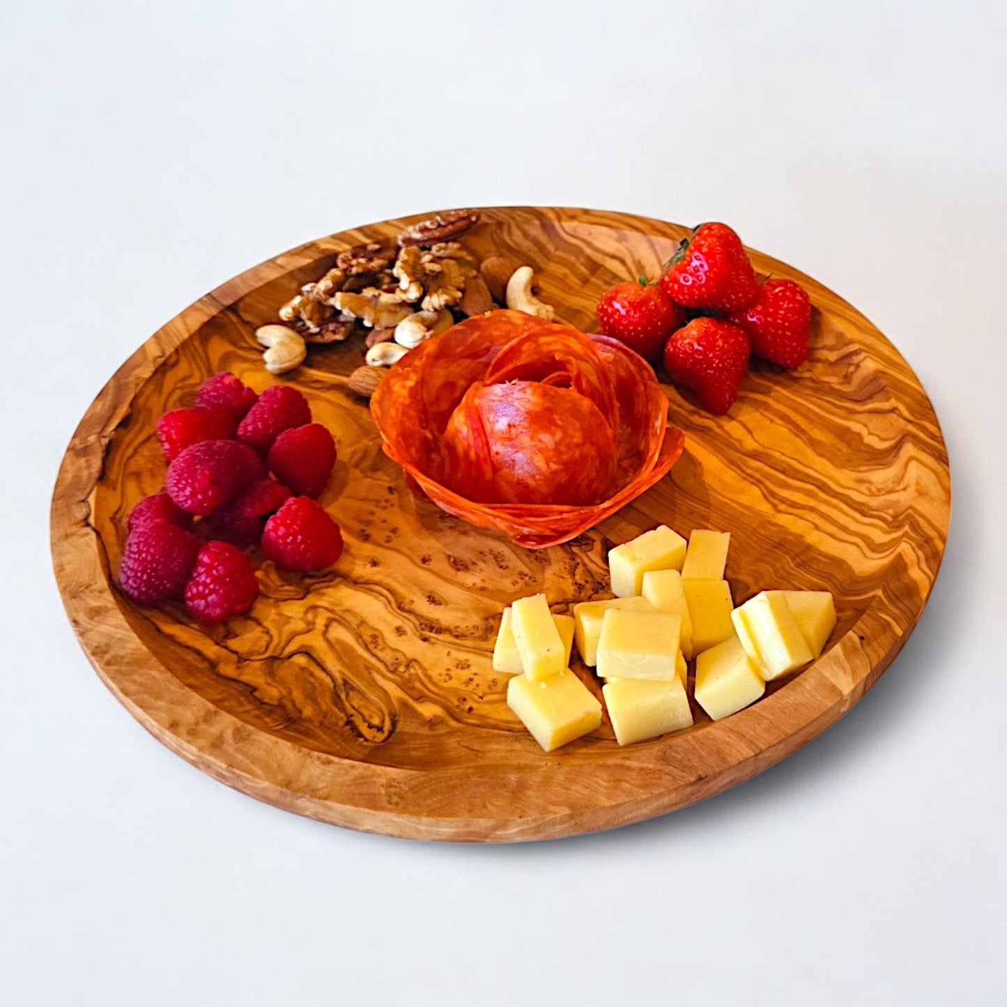 Set of 3 Olive Wood Wooden Plates