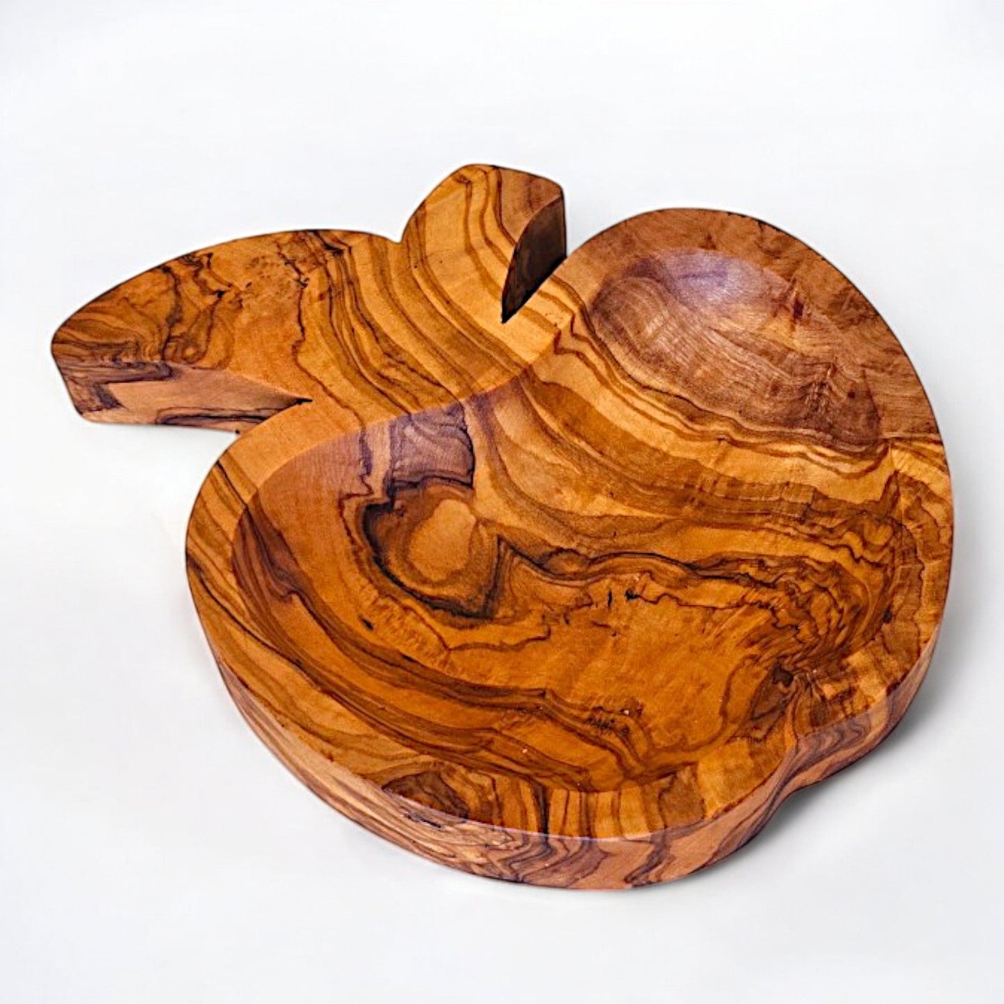 Olive Wood Apple Shaped Dish