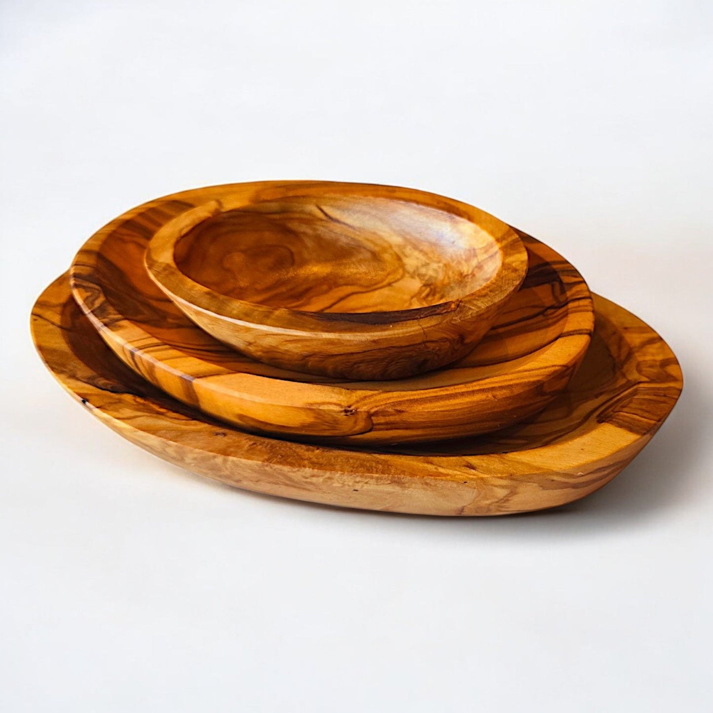 Olive Wood Small Oval Dish 10-13-16 cm