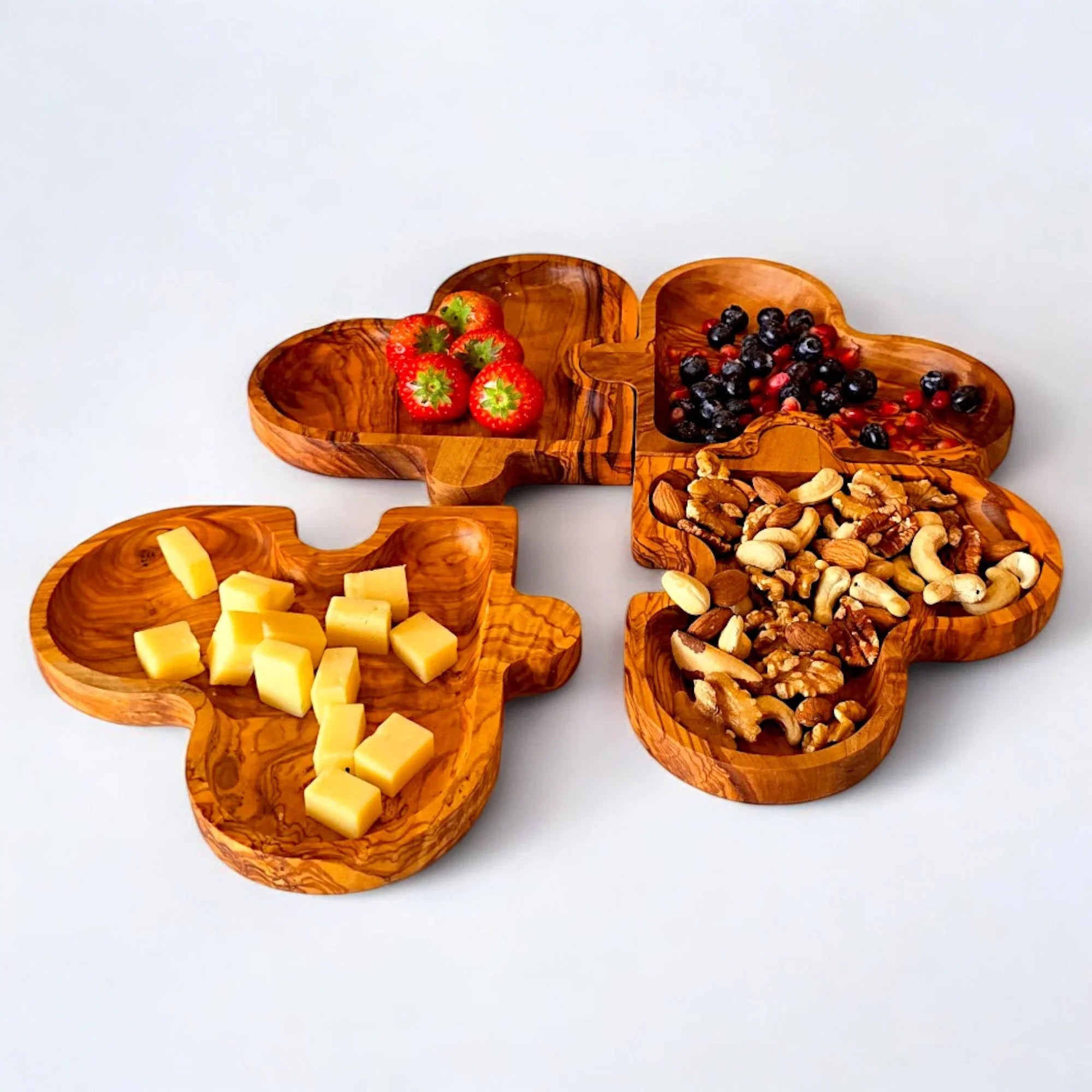 Wooden puzzle heart shaped dish – handcrafted and natural design