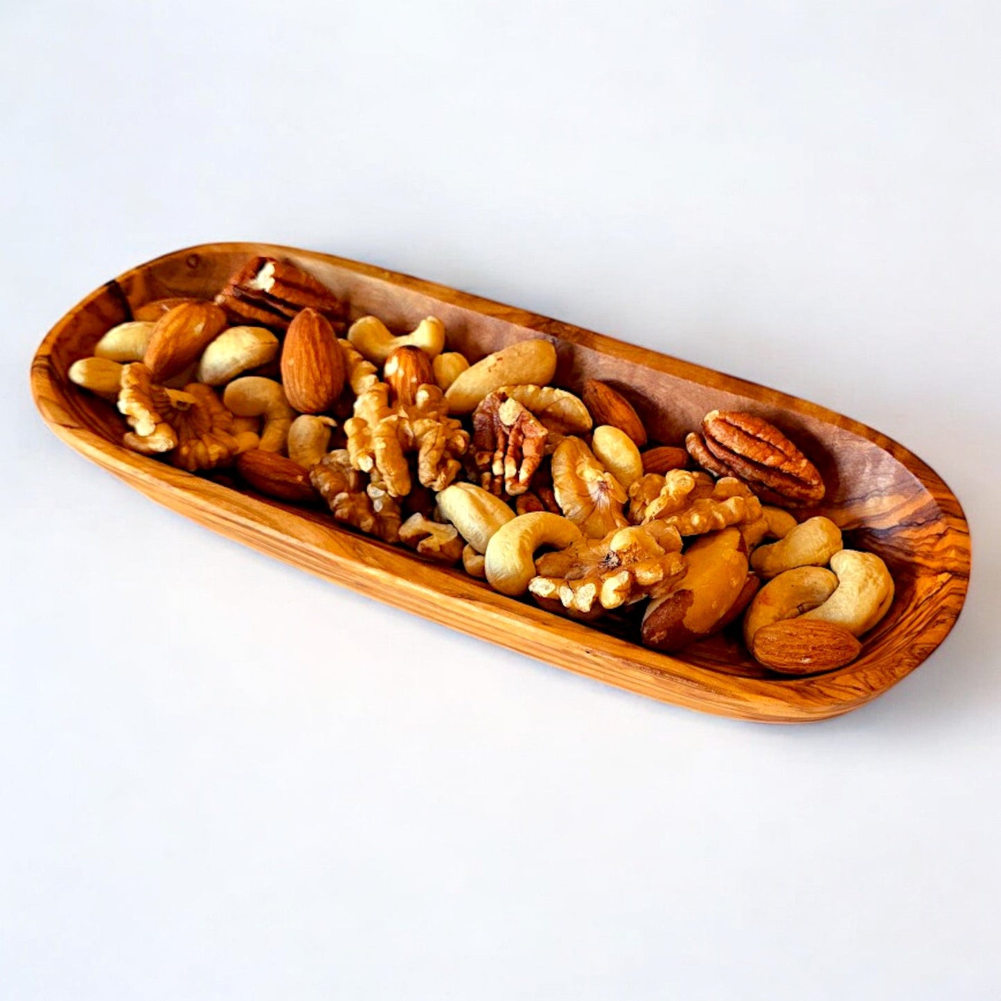 Olive Wood Handcrafted Wooden Bread / Multipurpose Food Display Tray