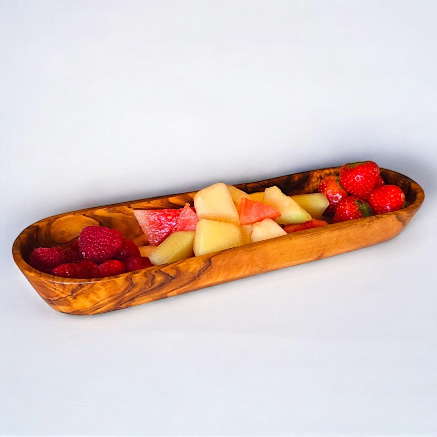 Olive Wood Handcrafted Wooden Bread / Multipurpose Food Display Tray