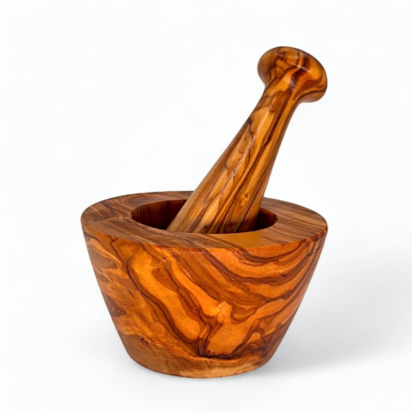 Olive Wood Wooden Pestle & Mortar | Various Sizes | Perfect Culinary Gift