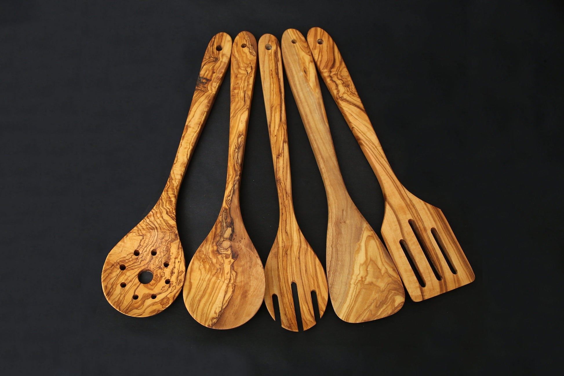 Olive Wood Cooking Utensils Set 35 cm, Cookware, Utensils Set, kitchen accessories, Restaurant, Handmade, gift