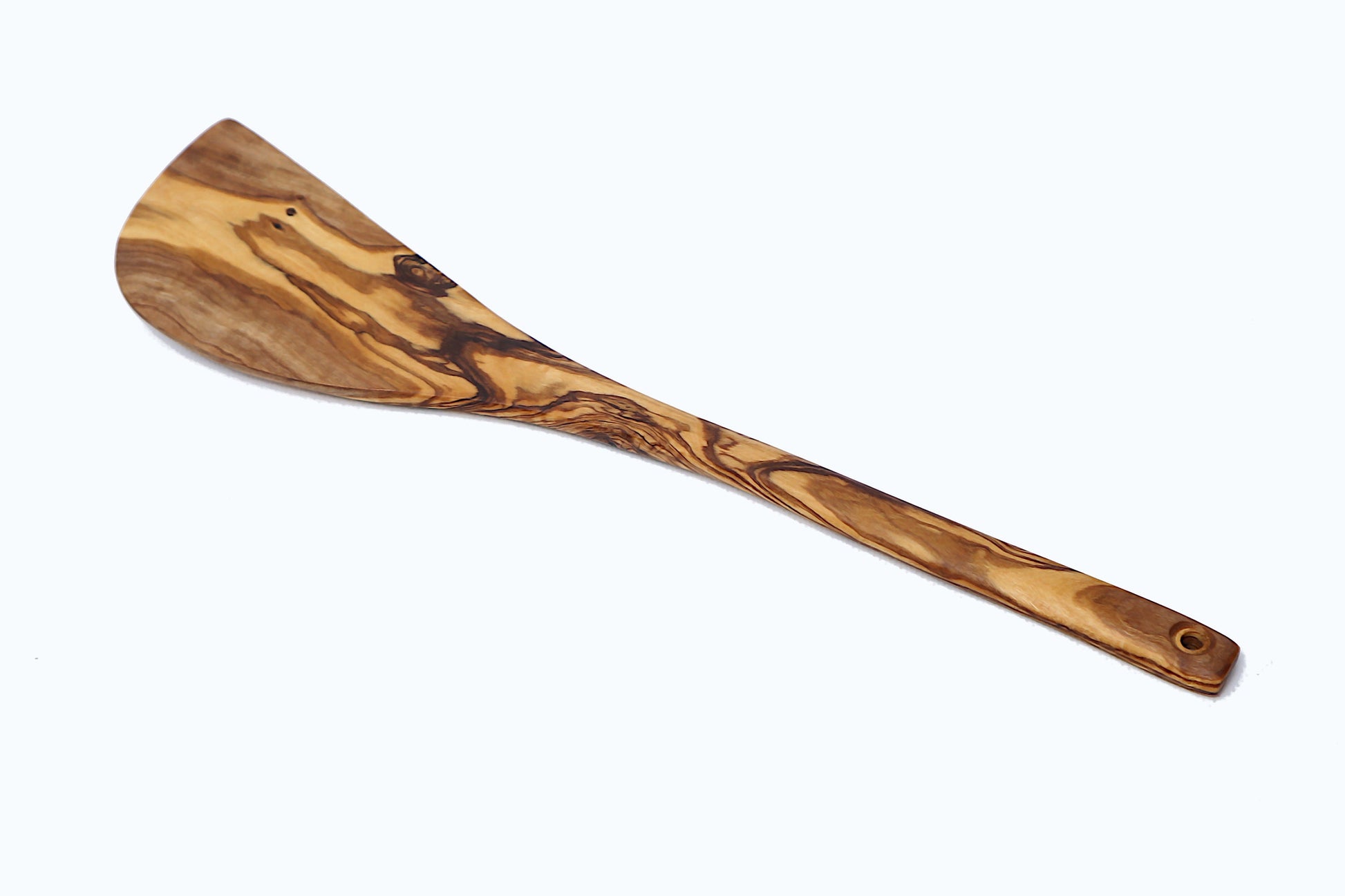 Olive Wood Curved Spatula 35 cm, stirring spatula, serving spatula, tasting spatula, kitchen utensils