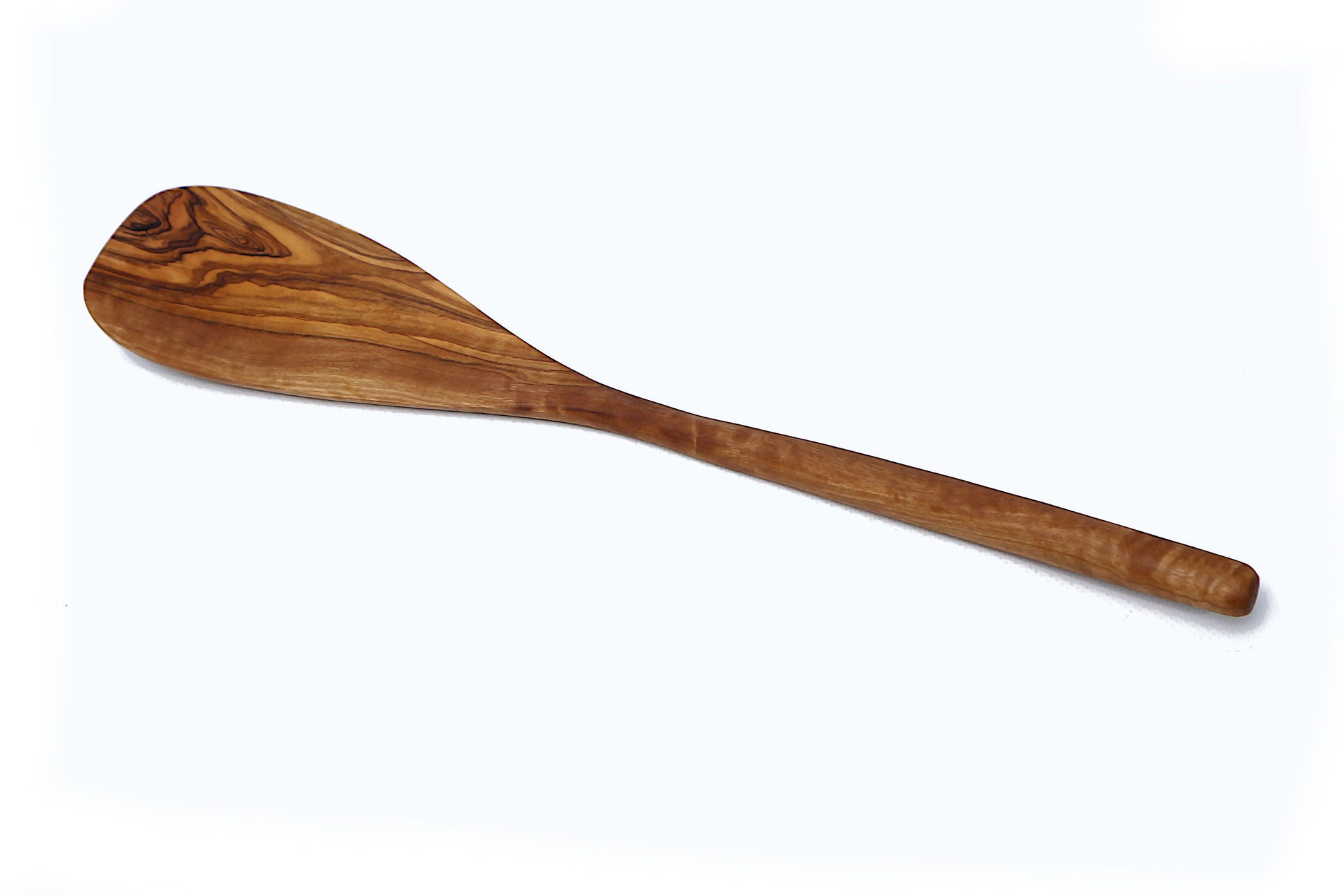 Olive Wood Curved Spatula with Round Handle 40 cm