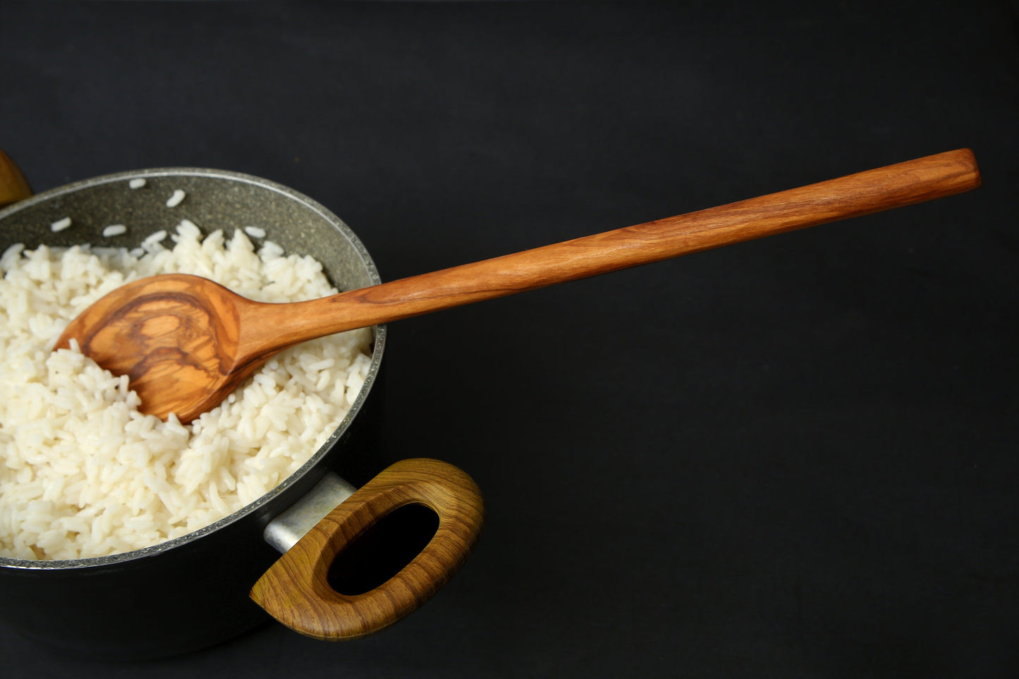 Olive Wood Rice Cooking Spoon 37 cm, wooden spoon, kitchen spoon, kitchen utensils, Rice Spoon, restaurant, gift for shef, gift, handmade