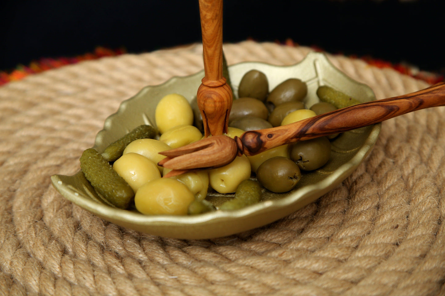 Olive Wood Olive Picker 14 cm