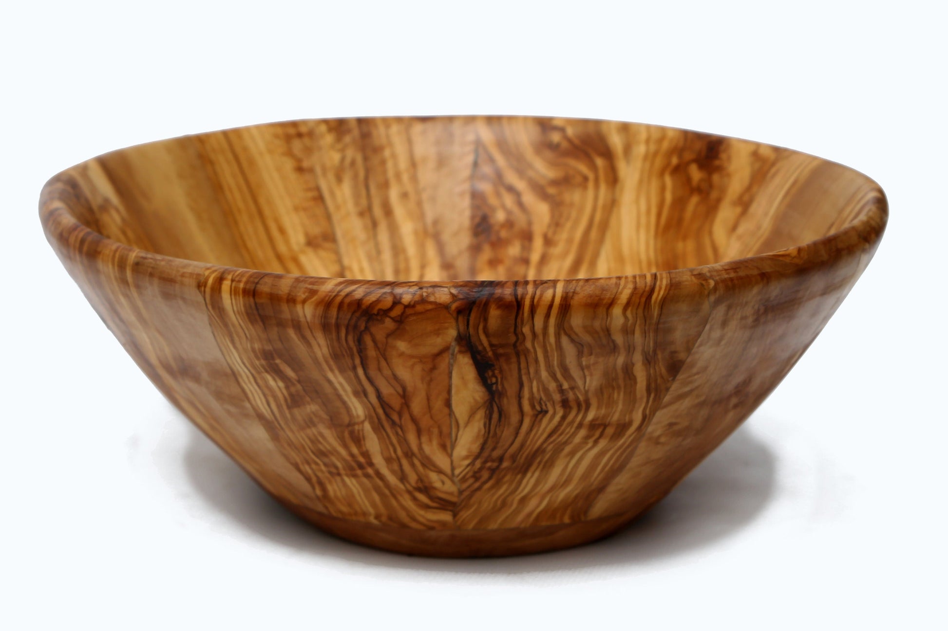 Olive Wood Large Handcrafted End Grain Centre Piece Wooden Salad Bowl