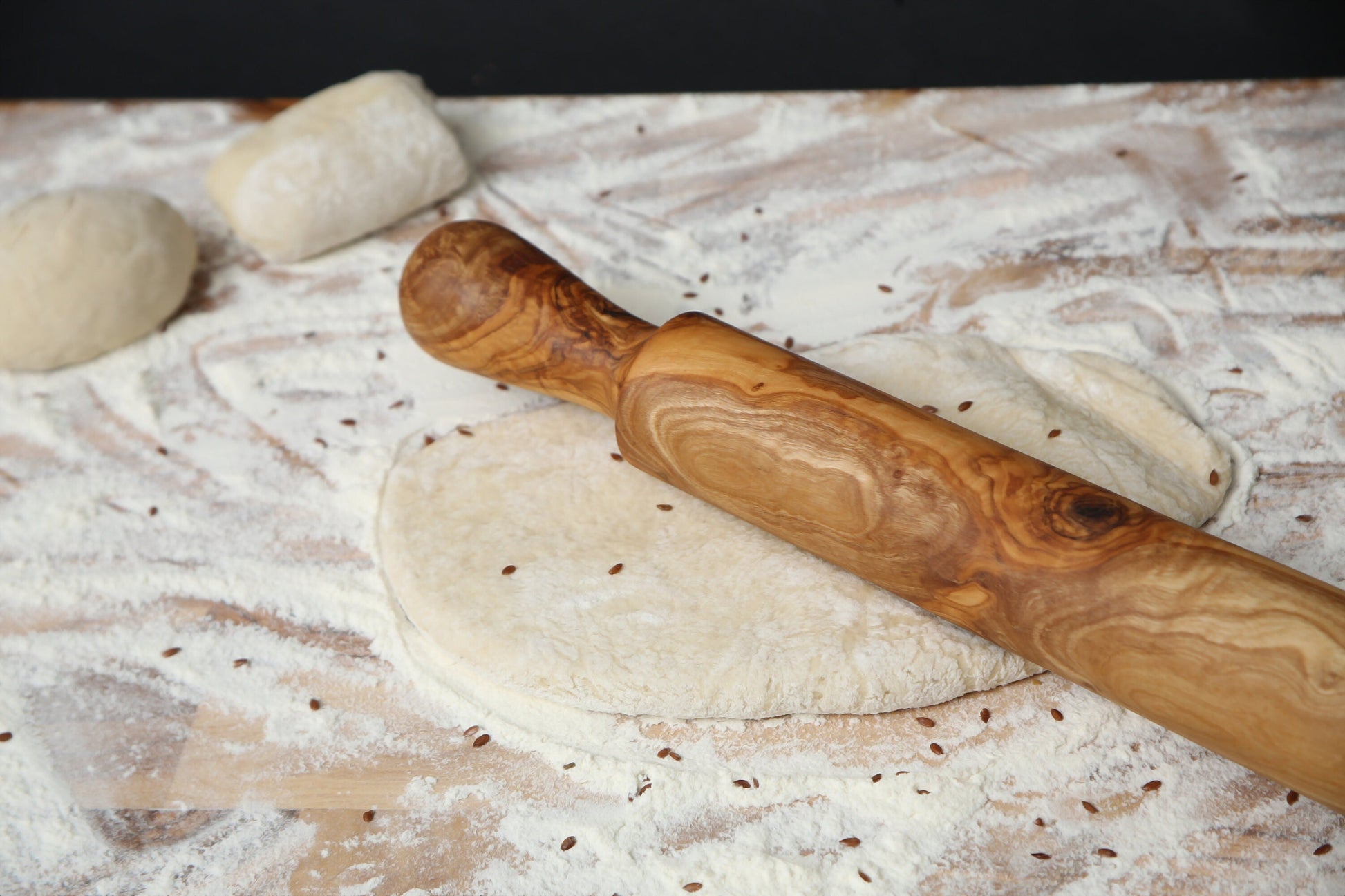 Handcrafted Olive Wood Rolling Pin | Durable Hardwood | Sustainably Sourced | Cake Baking | Various Sizes