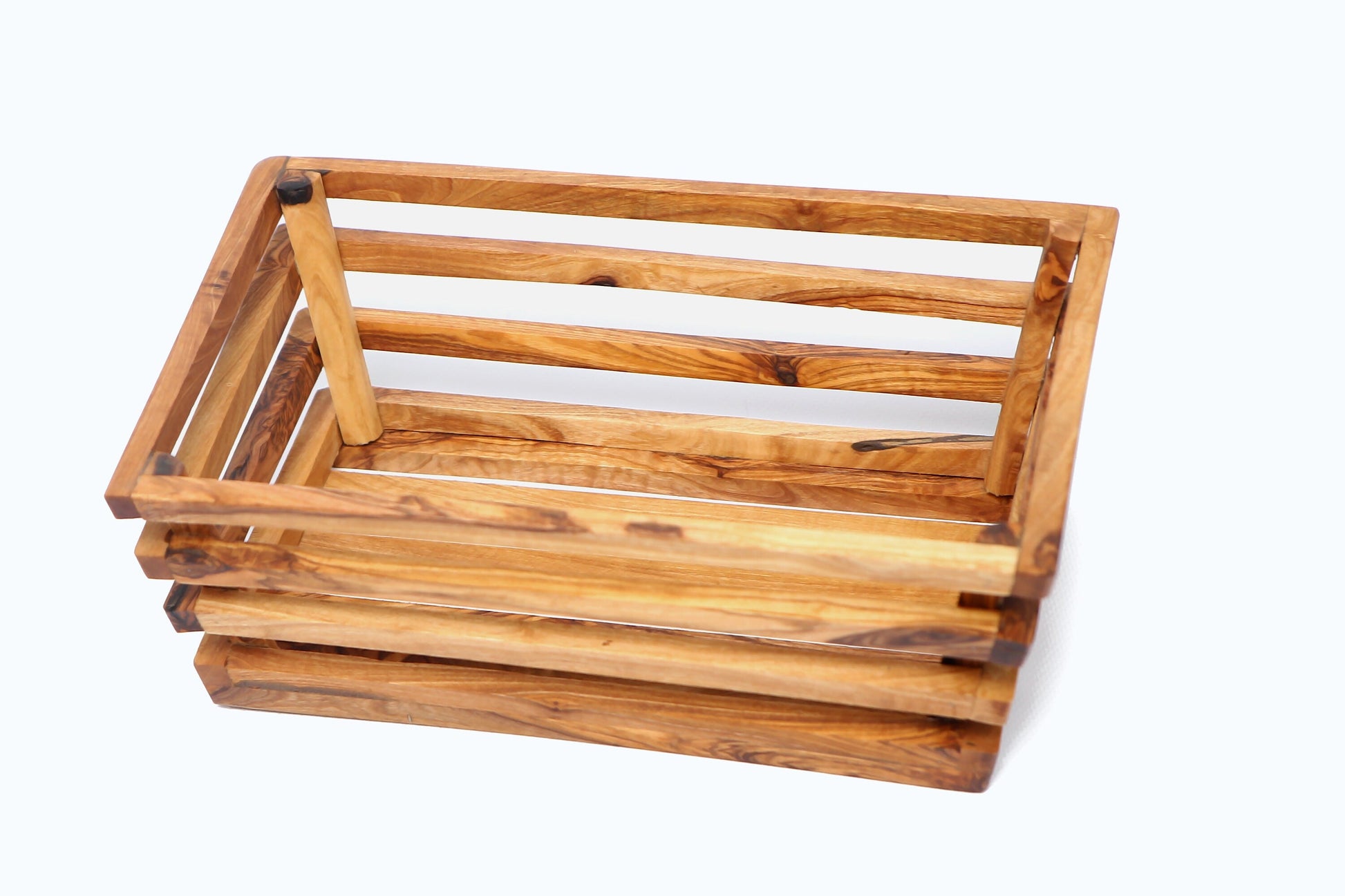 Olive wood Rectangular Shaped Bread Basket 28 cm