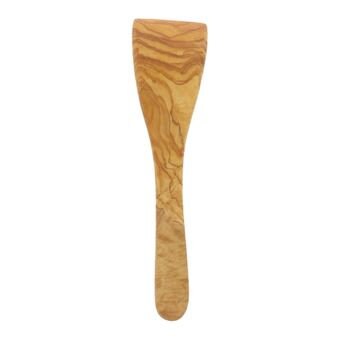 Olive Wood Flat Curved Spatula 30 cm, cooking spatula, cake spatula, kitchen utensils, natural, handmade