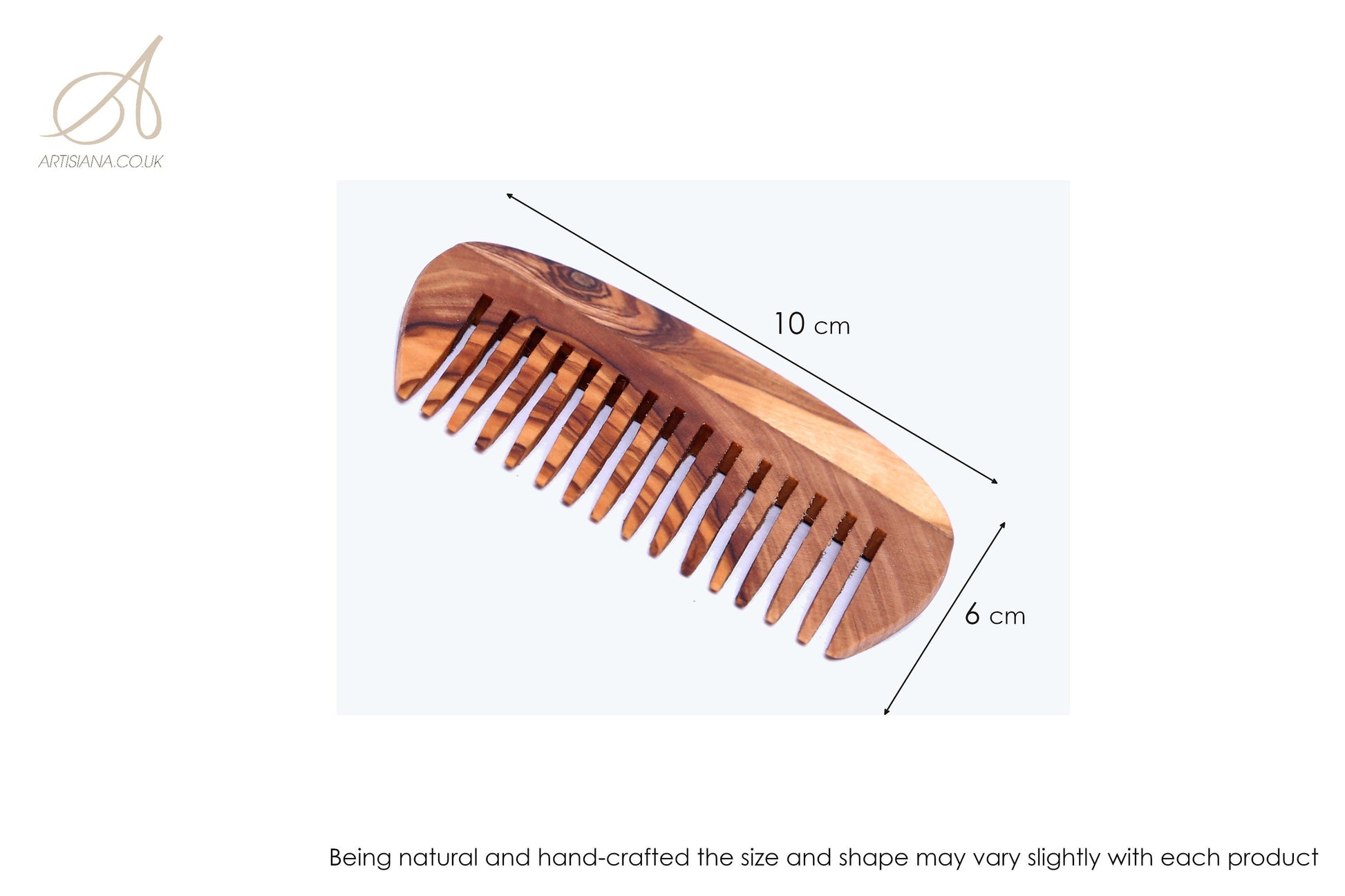 Olive Wood 14 Tine Hair Comb